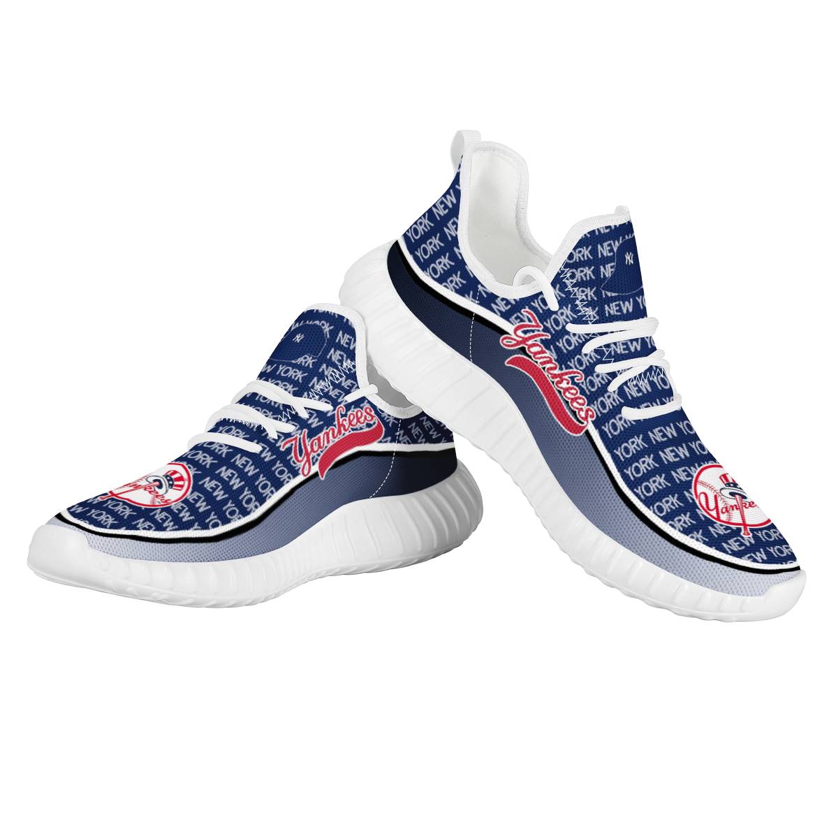 Women's New York Yankees Mesh Knit Sneakers/Shoes 010